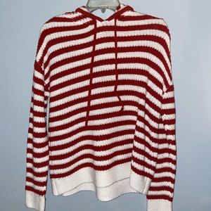 Striped chrochet hoodie